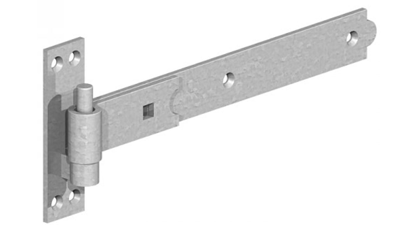 16" 400mm Heavy Duty Hook and Band Gate Hinges Garden Shed Galvanised or Black