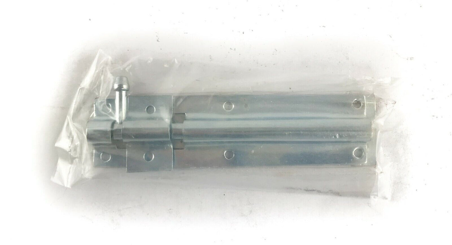 Tower Bolt Garden Gate Slide Shed Door Barrel Lock Catch Zinc 150mm 6"