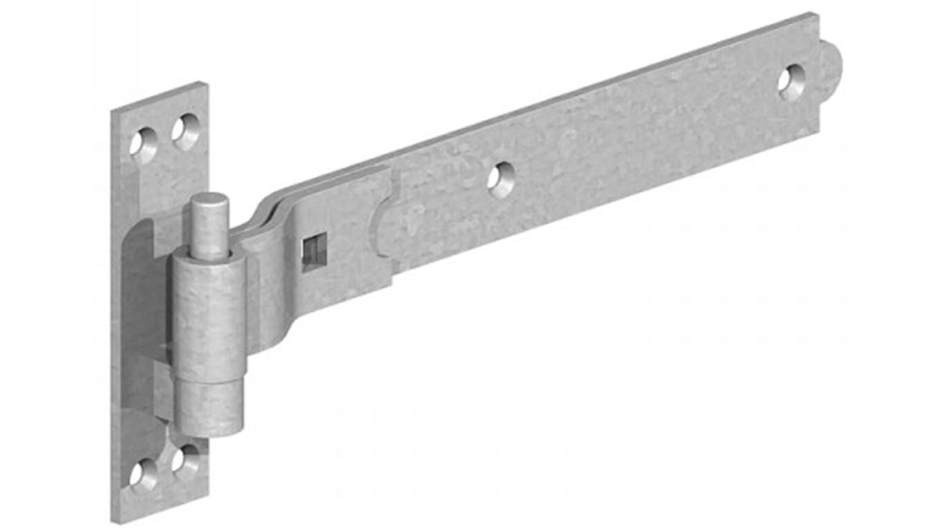16" 400mm Heavy Duty Hook and Band Gate Hinges Garden Shed Galvanised or Black