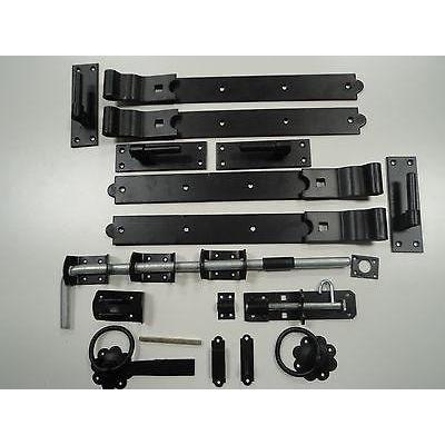 36" Double Door Hinge Kit - Galv / Black