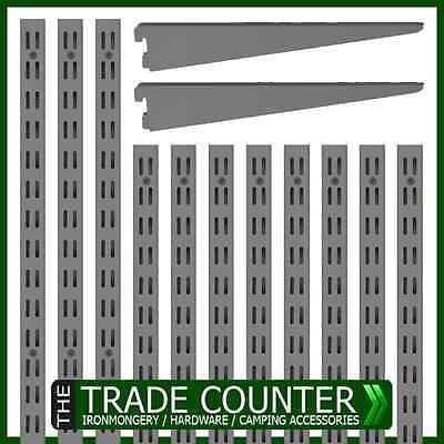 Storage Shelving - Silver Twin Slot Shelving