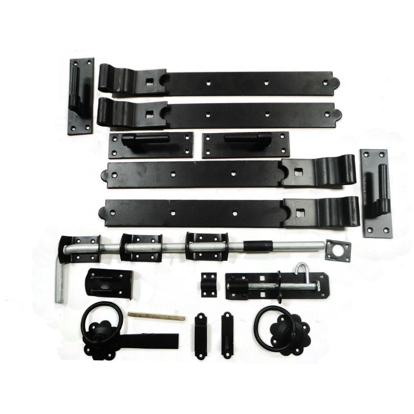 Gate Hinge - Double Gate Kit - Galv / Black 18" | TCCWM