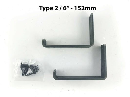 6" 152 mm Rustic Scaffold Board Shelf Brackets Handmade Industrial Steel Metal