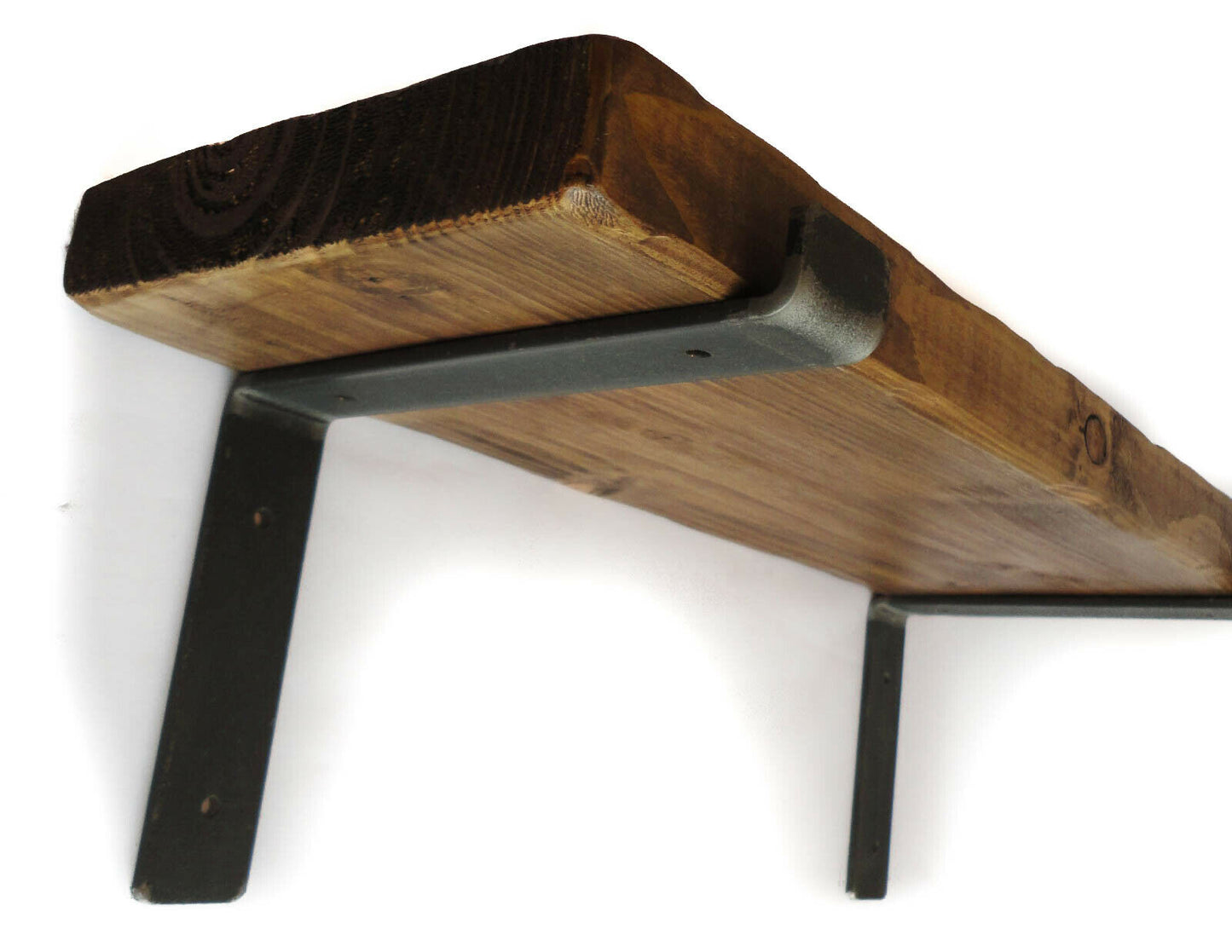 Rustic Heavy-Duty Scaffold Board Shelf Brackets – Handmade Industrial Steel Supports