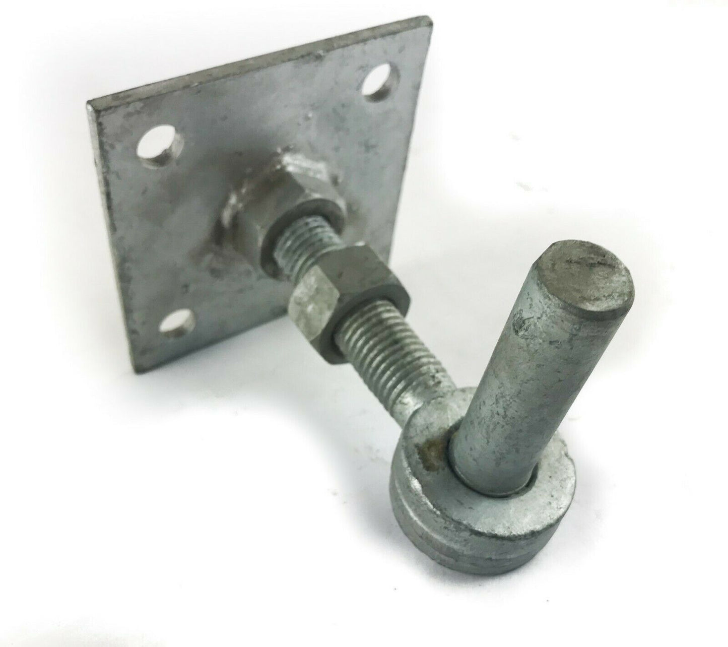 Adjustable Hook On Plate Gate Hanger 100mm 4" Square Pin 19mm Heavy Duty Galv
