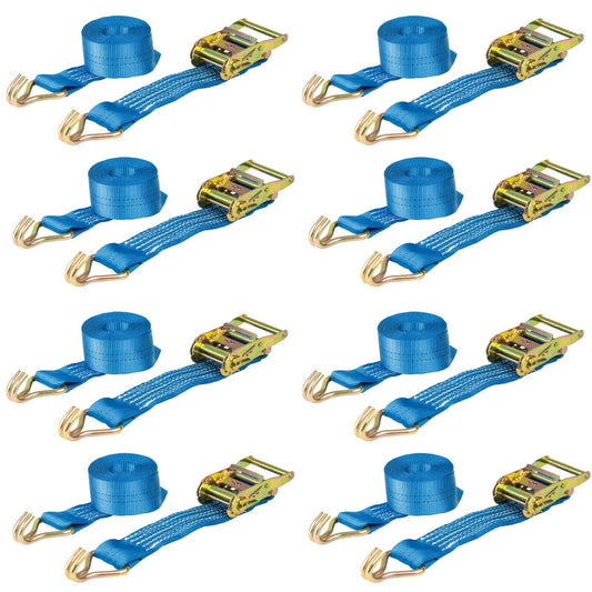 Ratchet Straps 7m x 50mm x 8 Heavy Duty Tie Down WARRIOR 2000kg