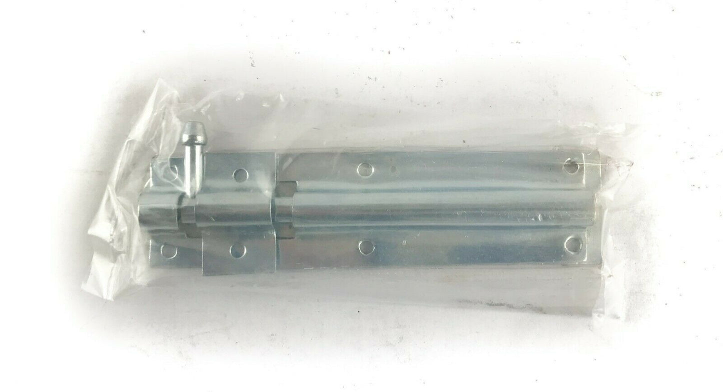 Tower Bolt Garden Gate Slide Shed Door Barrel Lock Catch Zinc 150mm 6"