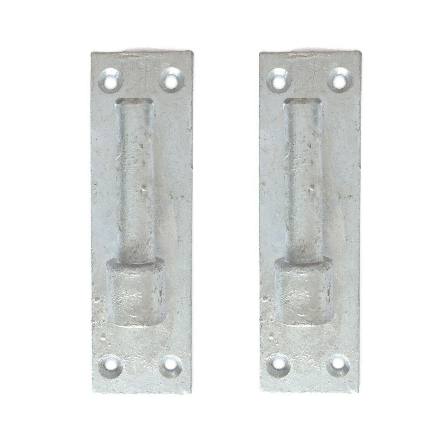 12" 300mm Heavy Duty Hook and Band Gate Hinges Garden Shed Galvanised Cranked
