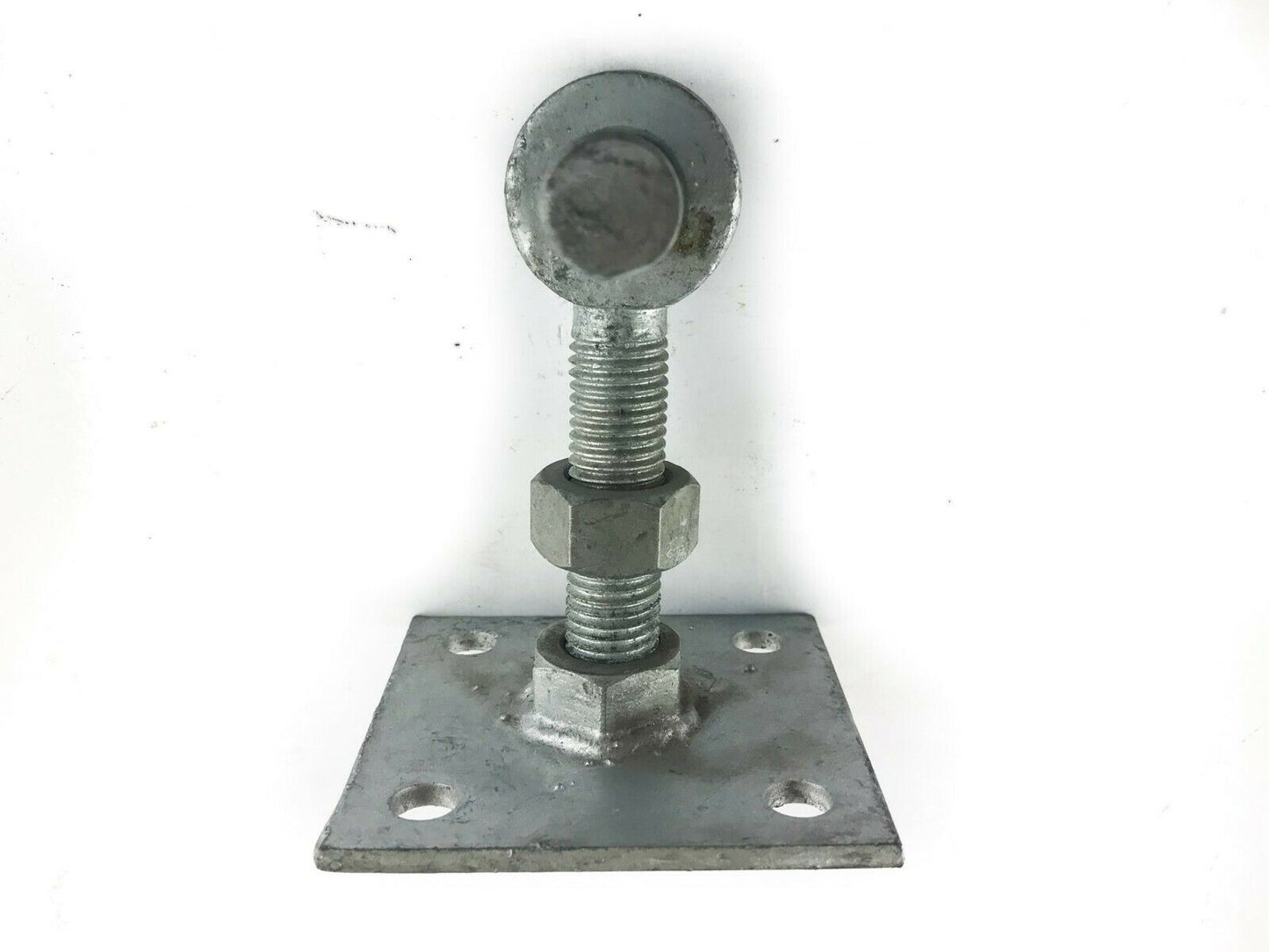 Adjustable Hook On Plate Gate Hanger 100mm 4" Square Pin 19mm Heavy Duty Galv
