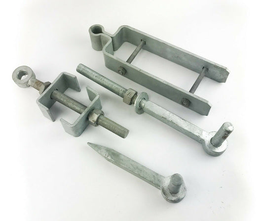 Adjustable Field Gate Hinges Set Heavy Duty Galvanised Farm Driveway 5 Bar Gate