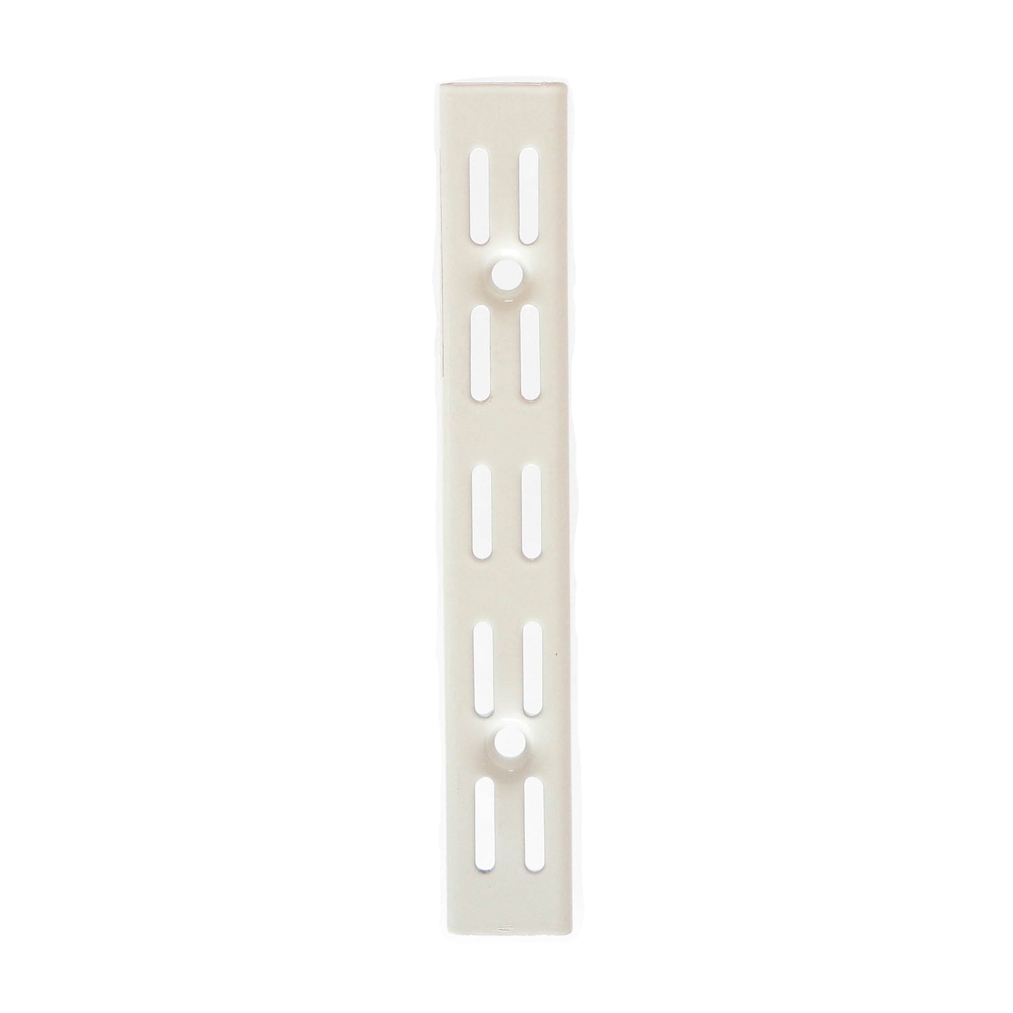 White Twin Slot Shelving System Uprights Brackets Metal Adjustable Racking