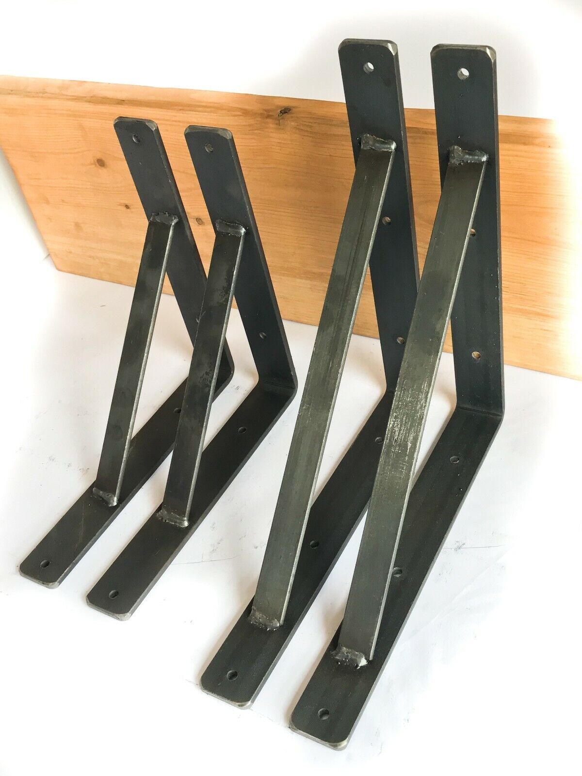 Heavy Duty Scaffold Board Shelf Brackets Rustic Handmade Industrial Modern