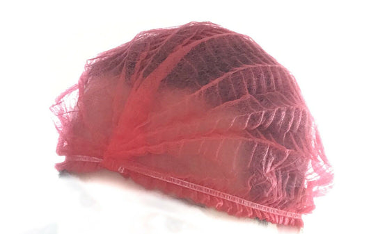 Disposable Hair Nets Mob Caps Head Beard Cover Mop Cap Red Non Woven 100 PCS