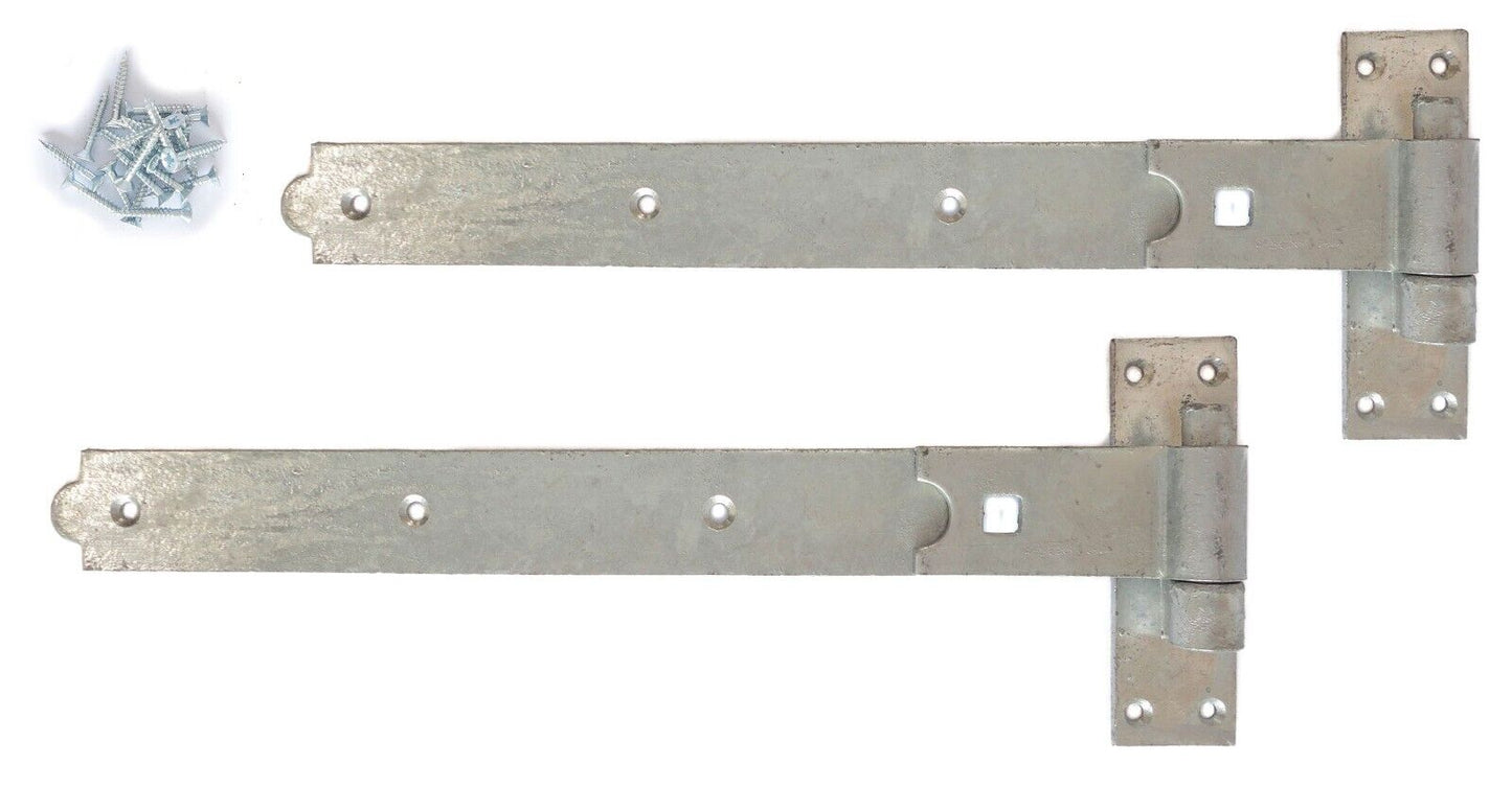 Hook and Band Straight Hinge Gate Kit Set Galvanised Heavy Duty Garden Shed Door