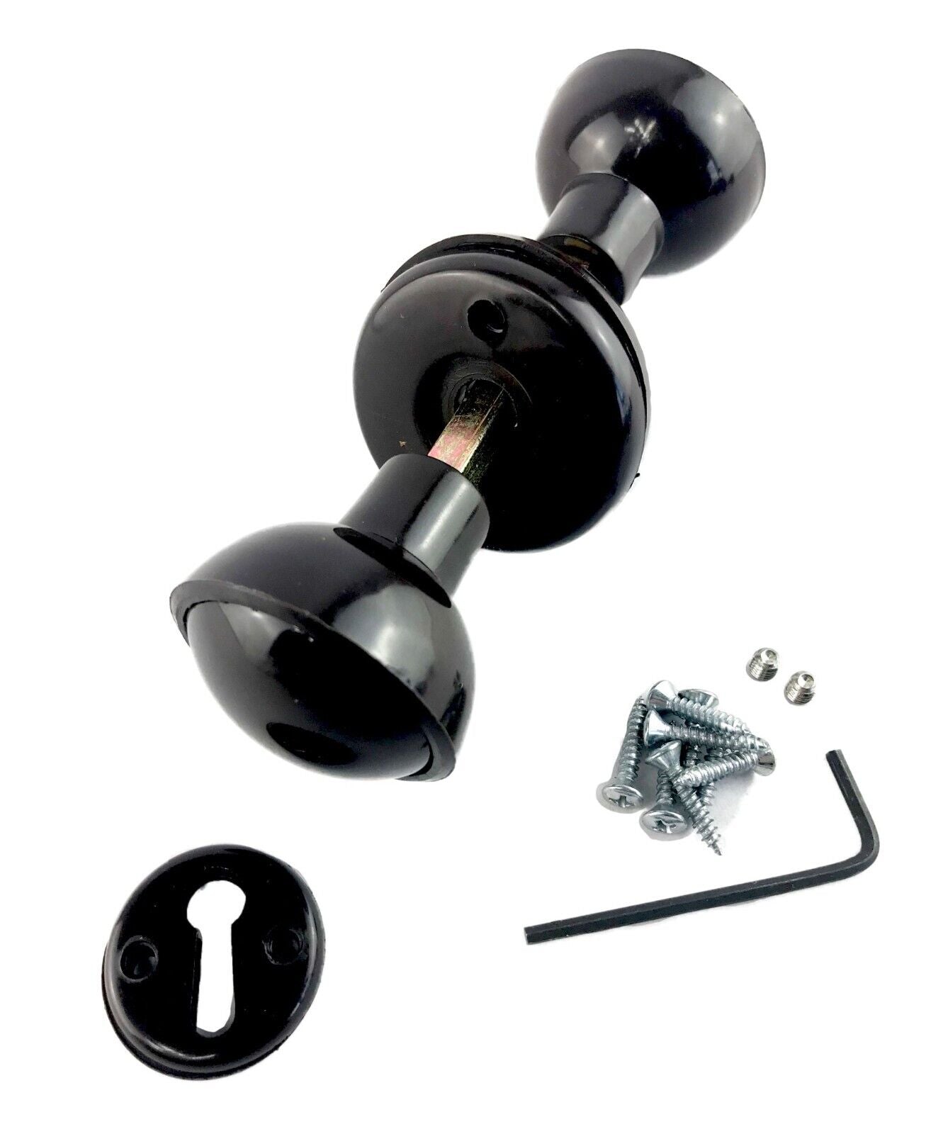 Plastic Door Knob Handles Brown or Black for Doors Cabinets Drawers