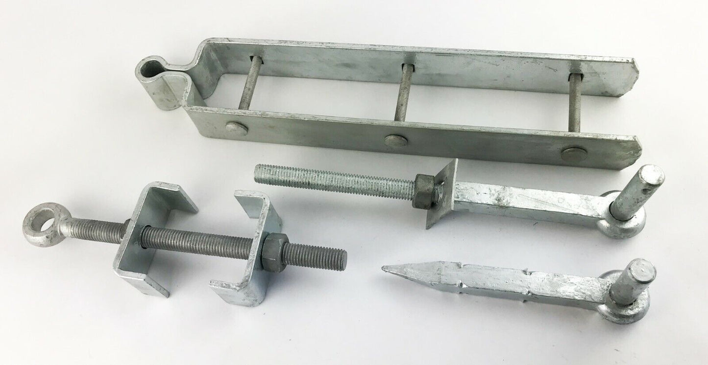 Adjustable Field Gate Hinges Set Heavy Duty Galvanised Farm Driveway 5 Bar Gate