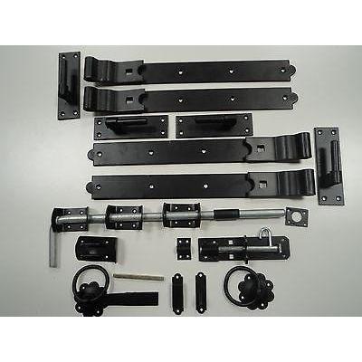 36" Double Door Hinge Kit - Galv / Black 