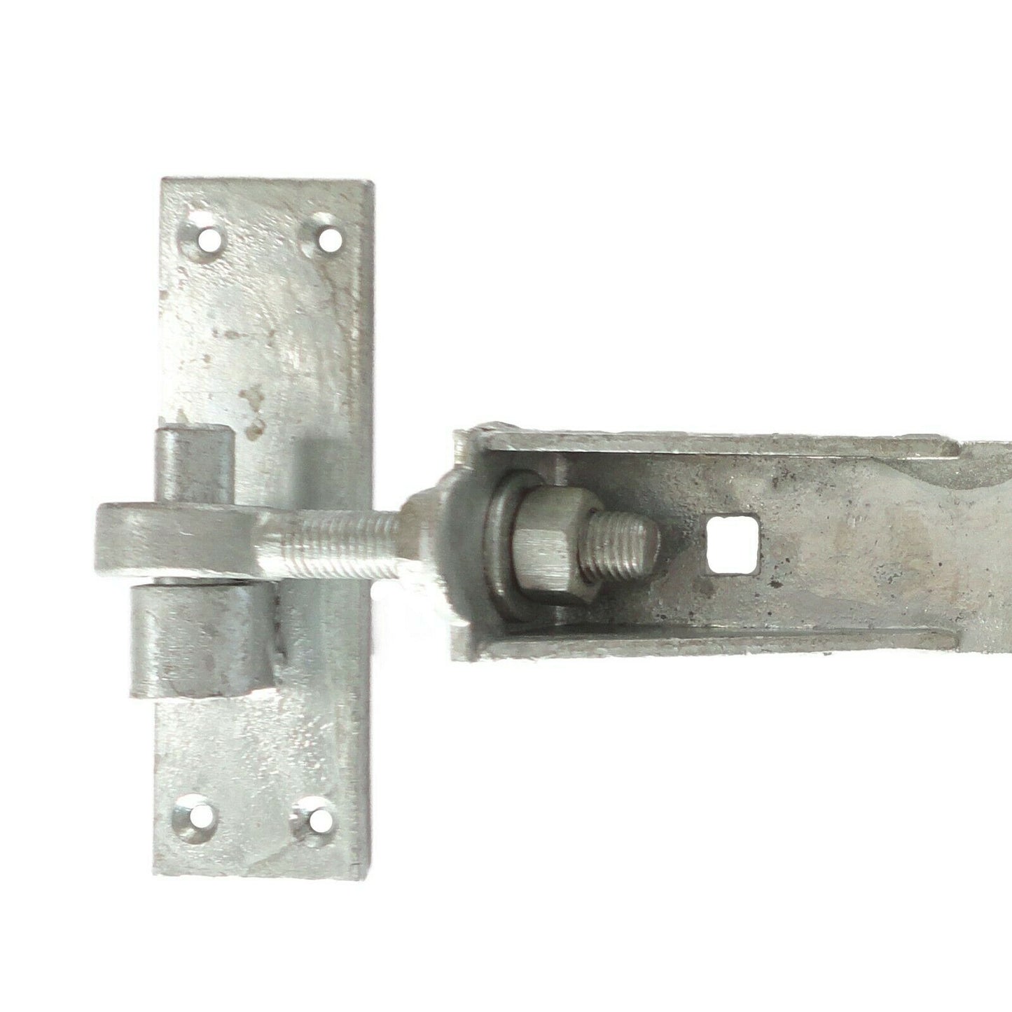 Adjustable Gate Hinges Hook And Band Galvanised Steel Heavy Duty Pair 10" or 12"