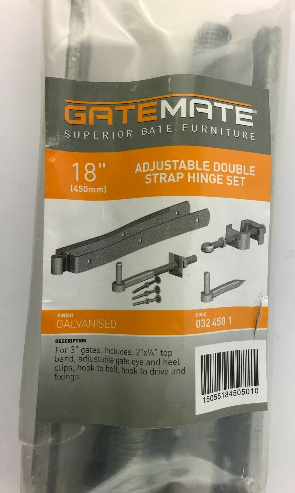 Adjustable Field Gate Hinges Set Heavy Duty Galvanised Farm Driveway 5 Bar Gate