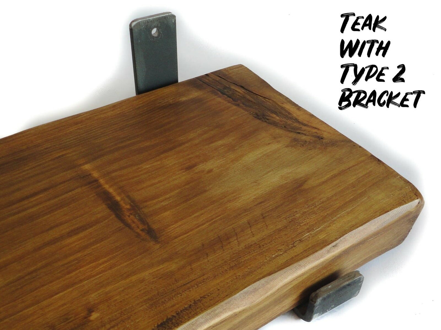 Rustic Chunky Shelf With Brackets Shelves including Scaffold Board Brackets Industrial Handmade Solid Wood