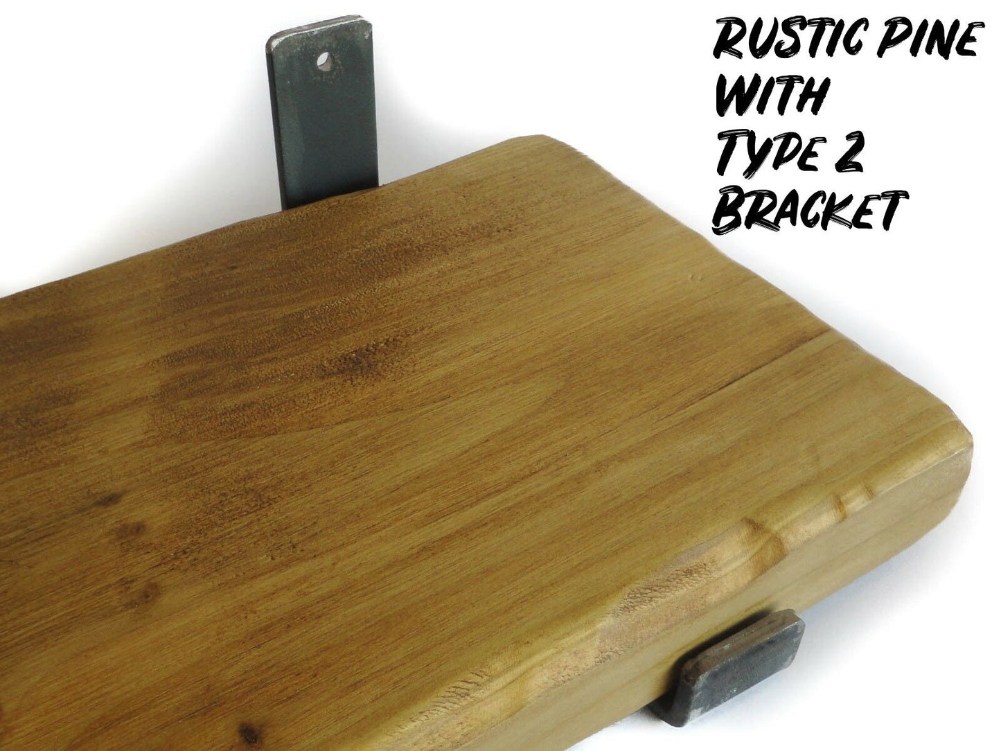 Rustic Chunky Shelf With Brackets Shelves including Scaffold Board Brackets Industrial Handmade Solid Wood