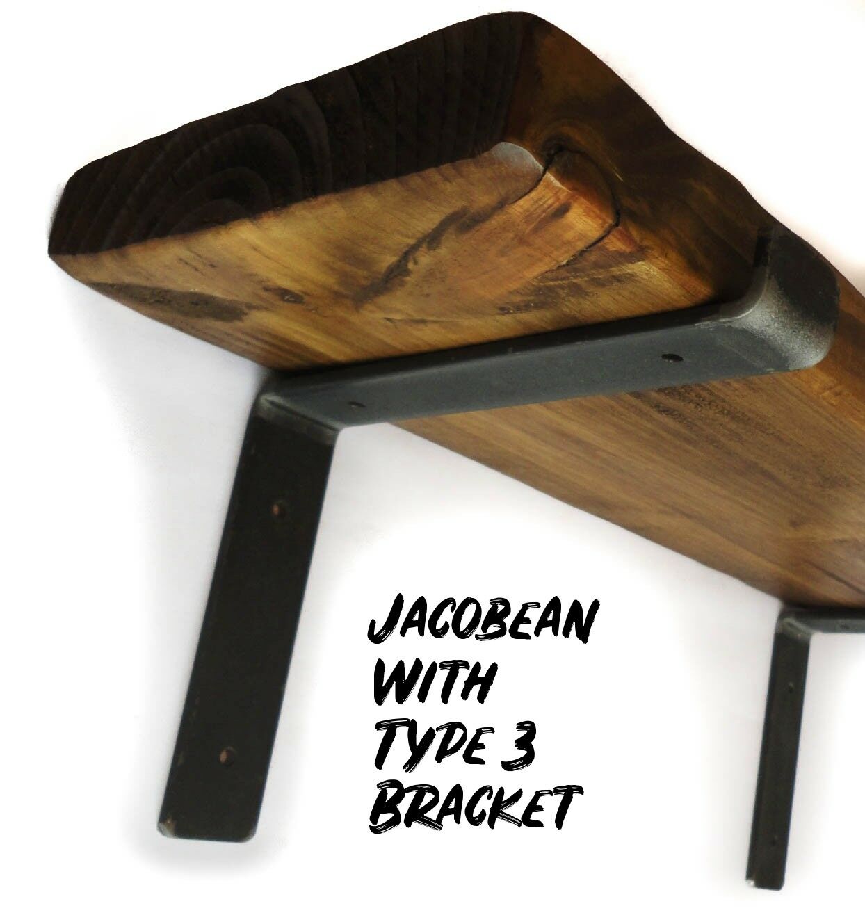 Rustic Chunky Shelf With Brackets Shelves including Scaffold Board Brackets Industrial Handmade Solid Wood