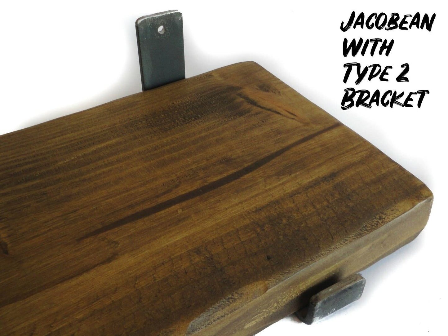 Rustic Chunky Shelf With Brackets Shelves including Scaffold Board Brackets Industrial Handmade Solid Wood