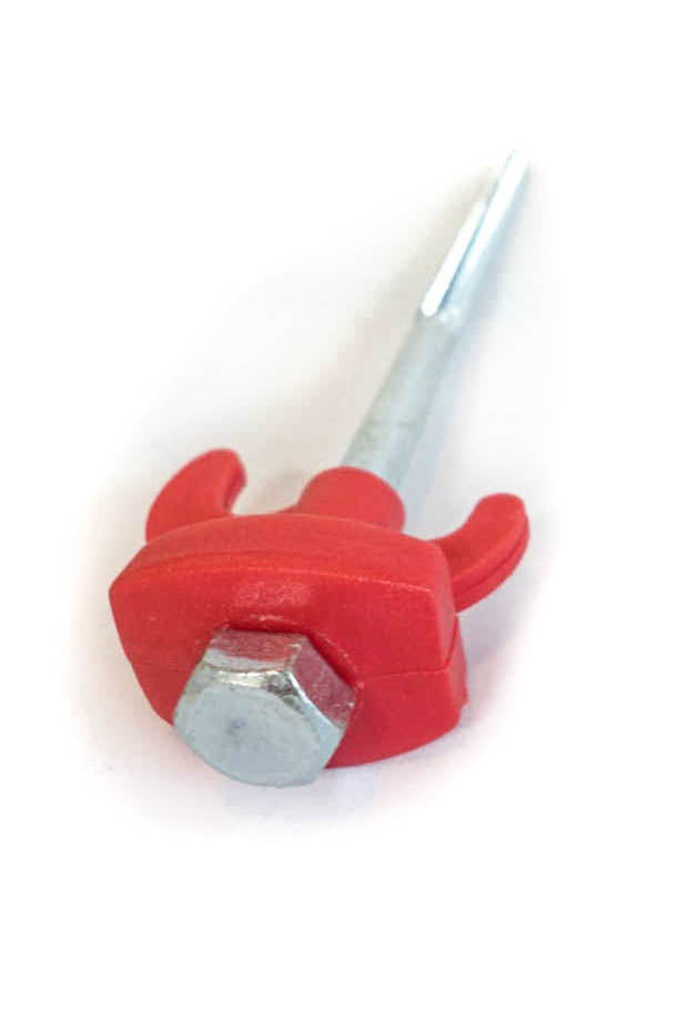 Hard standing tent outlet pegs